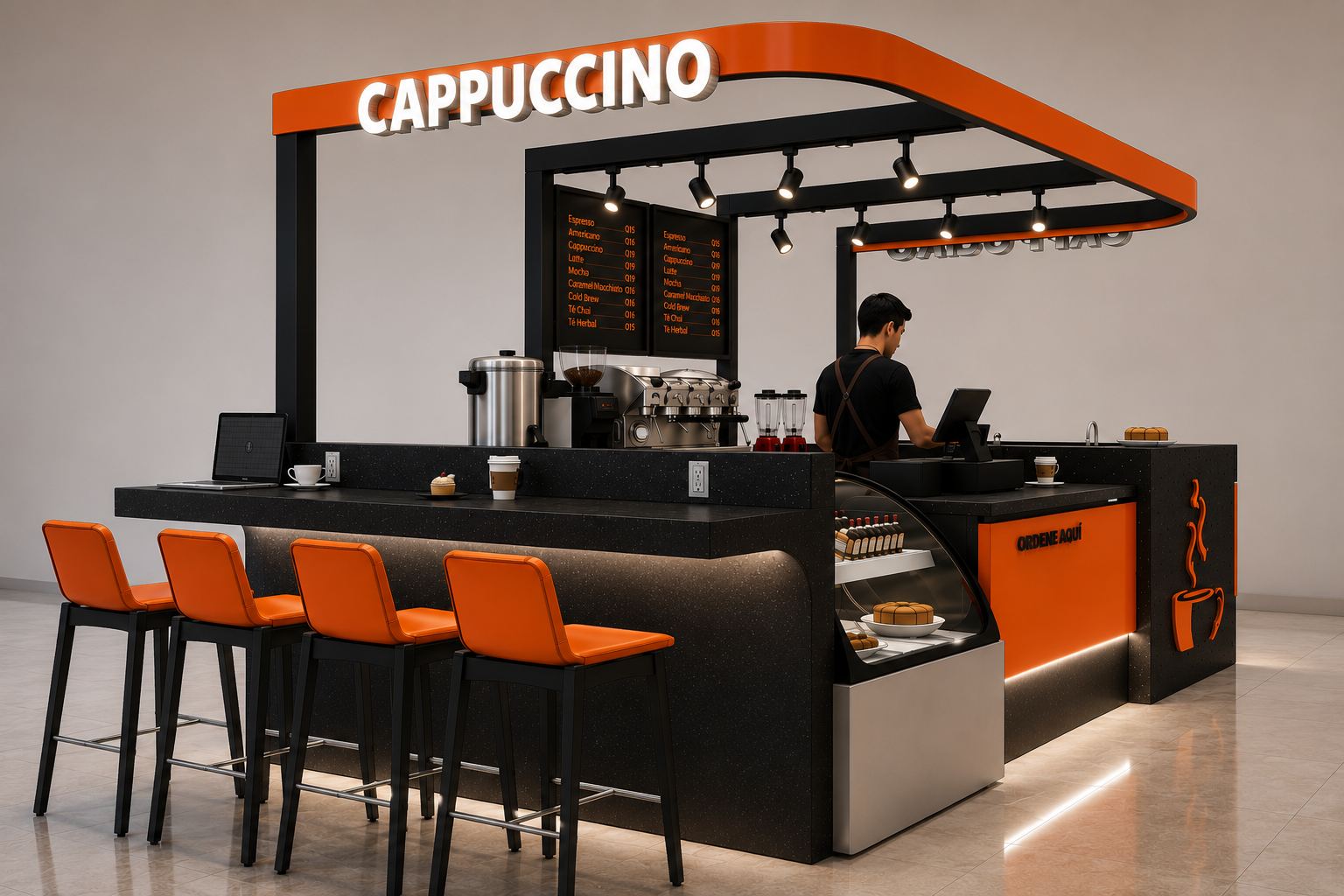 Kiosco comercial de café